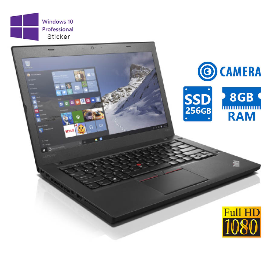 103065_1 Lenovo ThinkPad T460 i5-6200U/14”FHD/8GB DDR3/256GB SSD/No ODD/Camera/10P Grade A Refurbished Laptop - Image 1