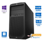 HP Z2 G4 Tower i7-8700K/16GB DDR4/512GB M.2 SSD/No ODD/Nvidia 4GB/10P Grade A+ Workstation Refurbish