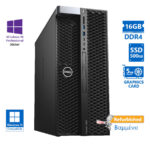 Dell Precision 5820 Tower Xeon W-2123(4-Cores)/16GB DDR4/500GB SSD/Nvidia 5GB/DVD/10P Grade A+ Works