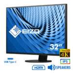 Used Monitor FlexScan EV3285 IPS/Eizo/32``Ultra HD 4k/3840x2160/Wide/Black/w/Speakers/DP & HDMI & US