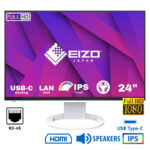 Used Monitor FlexScan EV2495 IPS LED/Eizo/24``FHD/1920x1200/Wide/White/w/Sreakers/D-SUB & DVI-D & DP