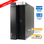 Dell Precision T3610 Tower Xeon E5-1620v2(4-Cores)/32GB DDR3/2TB/Nvidia 2GB/DVD/8P Grade A+ Workstat
