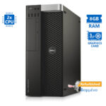 Dell Precision T7600 Tower Xeon 2xE5-2643(4-Cores)/8GB DDR3/2TB/Nvidia 3GB/DVD/7P Grade A+ Workstati