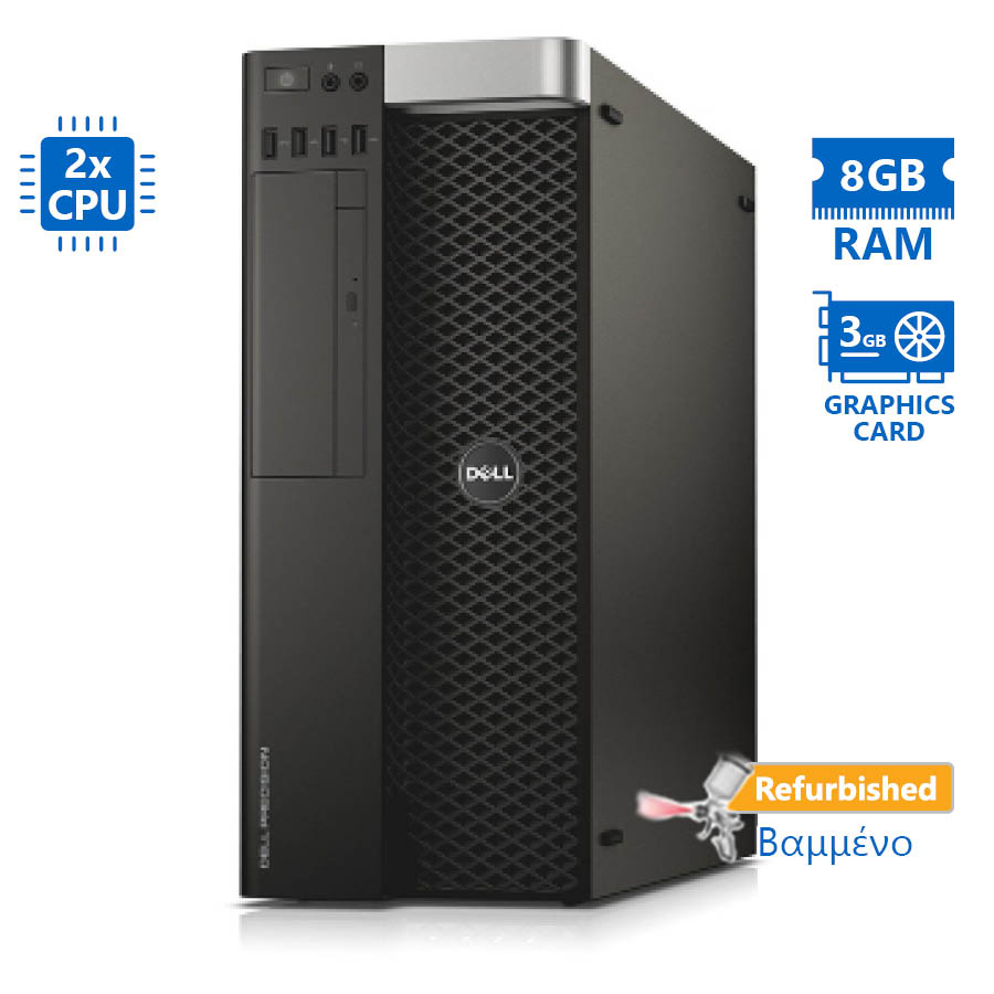 103155_1 Dell Precision T7600 Tower Xeon 2xE5-2643(4-Cores)/8GB DDR3/2TB/Nvidia 3GB/DVD/7P Grade A+ Workstati - Image 1