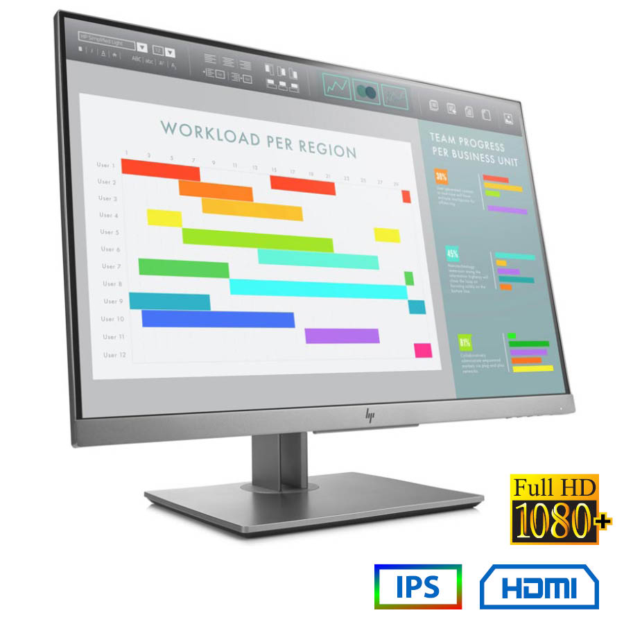 97005_1 Used Monitor E243i IPS LED/HP/24``FHD/1920x1200/Wide/Silver/Black/D-SUB & DP & HDMI & USB HUB - Image 1