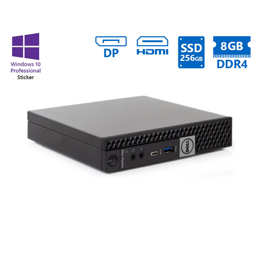97742_1 Dell Optiplex 7050 DM i5-6600/8GB DDR4/256GB SSD/No ODD/10P Grade A Refurbished PC - Image 1