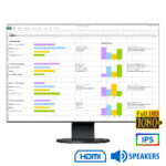 Used Monitor FlexScan EV2456 IPS LED/Eizo/24``FHD/1920x1200/Wide/Black/w/Sreakers/D-SUB & DVI-D & DP