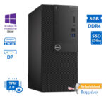Dell 3050 Tower i5-7500/8GB DDR4/256GB SSD/DVD/10P Grade A+ Refurbished PC