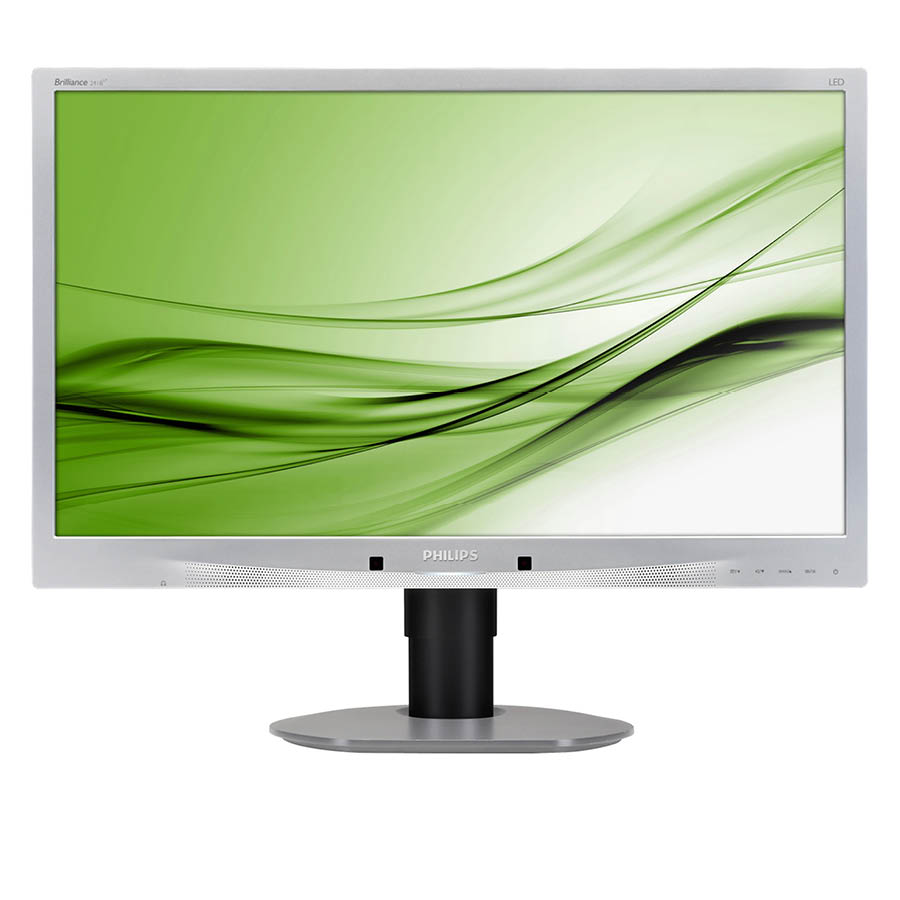 100014_2 Used (A-) Monitor 241B4L LED/Philips/24``FHD/1920x1080/Wide/Silver/Black/w/Speakers/Grade A-/D-SUB & - Image 1