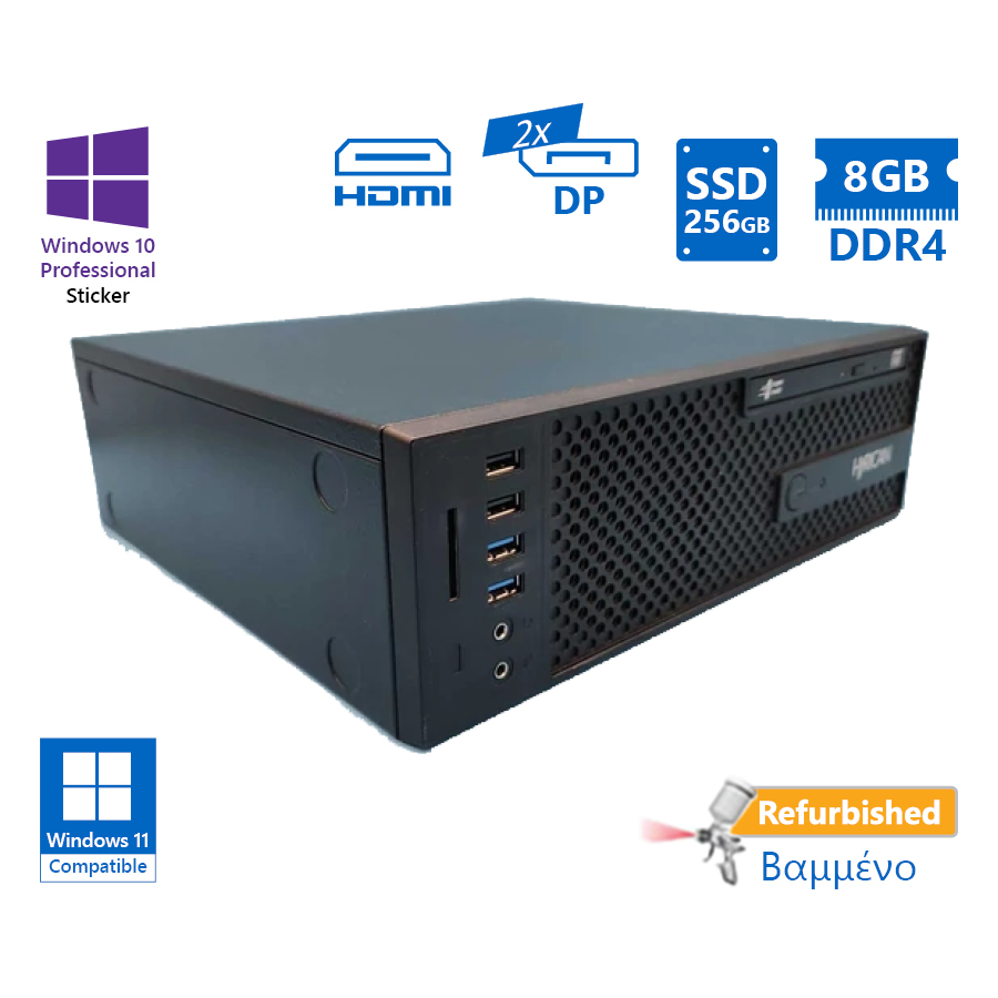103242_1 OEM Hyundai B560 SFF i5-11400/8GB DDR4/256GB SSD/DVD/10P Grade A+ Refurbished PC - Image 1