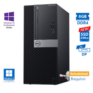 Dell 5060 Tower i5-8500/8GB DDR4/240GB SSD New/No ODD/10P Grade A+ Refurbished PC