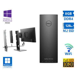 Dell Optiplex 7070 Ultra AIO WiFi w/Monitor U2419HC 24”FHD/i5-8365U/8GB DDR4/128GB M.2 SSD/No ODD/10