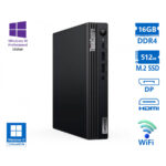 Lenovo ThinkCentre M70q Tiny WiFi i5-10400T/16GB DDR4/512GB M.2 SSD/No ODD/10P Grade A Refurbished P