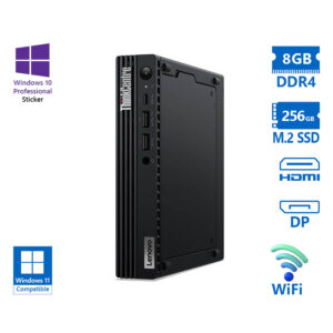 Lenovo ThinkCentre M70q Gen3 Tiny WiFi i5-12400T/8GB DDR4/256GB M.2 SSD/No ODD/10P Grade A Refurbish