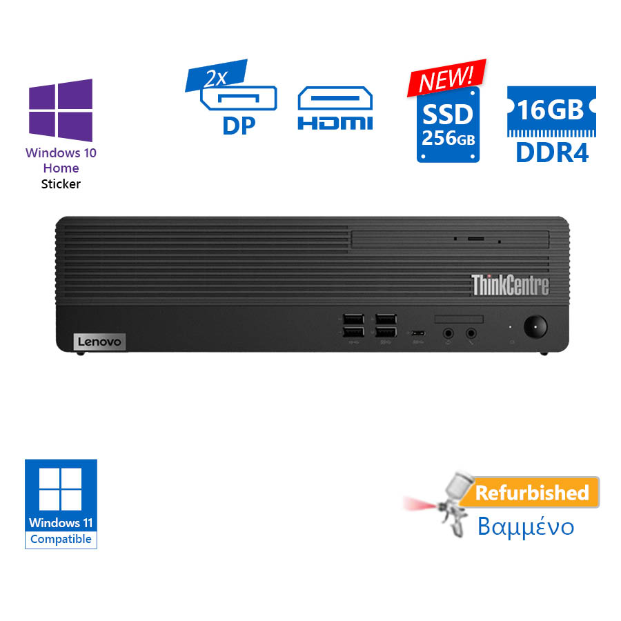 103386_1 Lenovo M70s SFF i5-10400/16GB DDR4/256GB SSD New/No ODD/10H Grade A+ Refurbished PC - Image 1