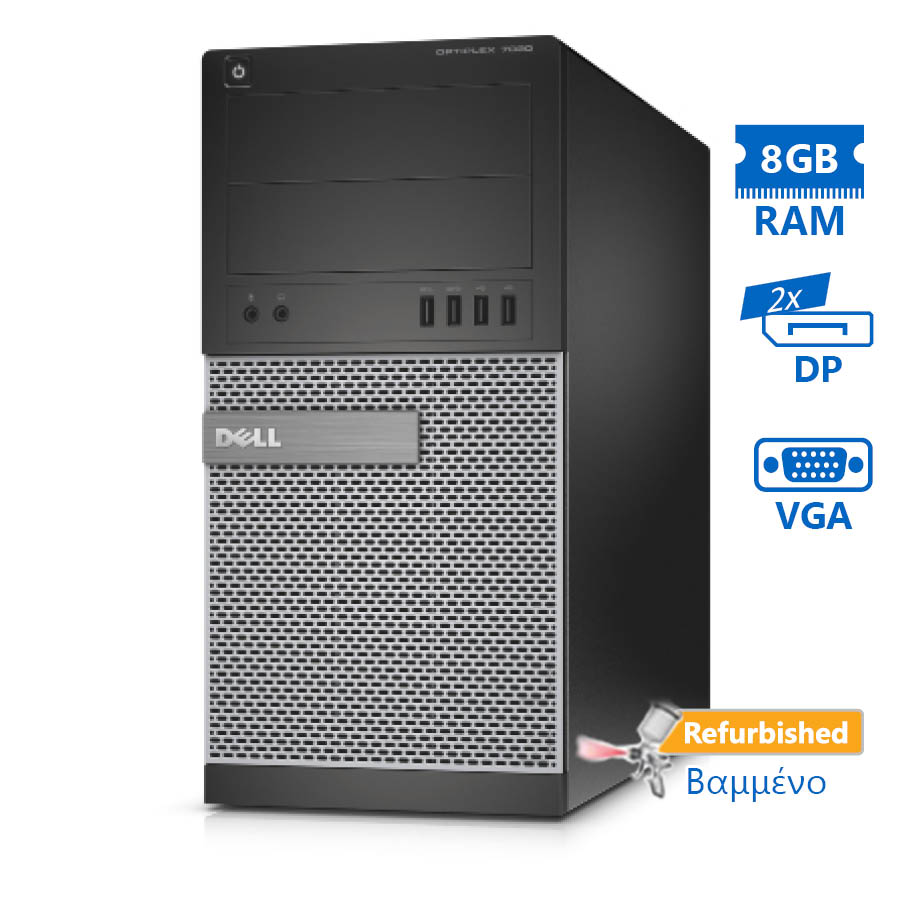 103399_1 Dell 7020 Tower i5-4590/8GB DDR3/320GB/DVD/8P Grade A+ Refurbished PC - Image 1