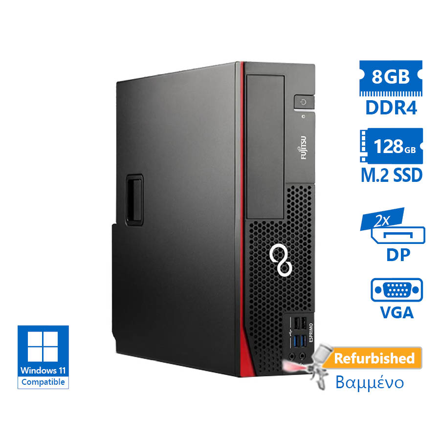 103405_1 Fujitsu D7010 SFF i5-10500/8GB DDR4/128GB M.2 SSD/DVD/Grade A+ Refurbished PC - Image 1