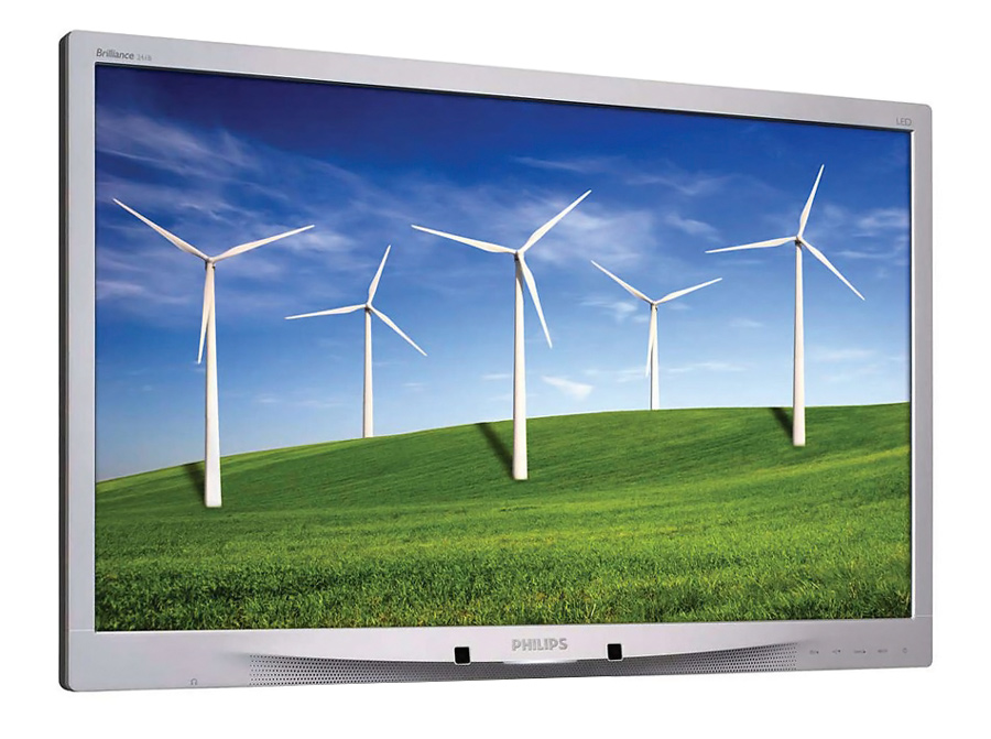 M-241B4-NS-FQ PHILIPS used οθόνη 241B4 LED, 24" Full HD, VGA/DVI/DisplayPort, χωρίς βάση, Grade B - Image 1