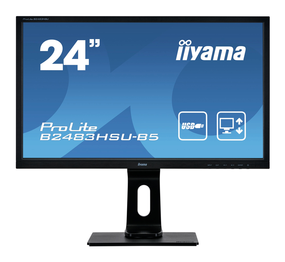 M-B2483HSU-GB IIYAMA used Οθόνη B2483HSU LED, 24" 1920x1080, VGA/DVI/DisplayPort, Grade B - Image 1