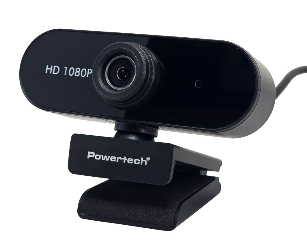 PT-1382 POWERTECH web camera PT-1382, 2MP, 1080p FHD, ρυθμιζόμενη εστίαση, 1.5m, μαύρη - Image 1