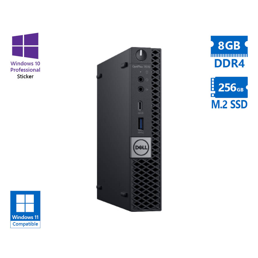 103255_1 Dell Optiplex 7070 DM i7-9700/8GB DDR4/256GB M.2 SSD/No ODD/10P Grade A Refurbished PC - Image 1