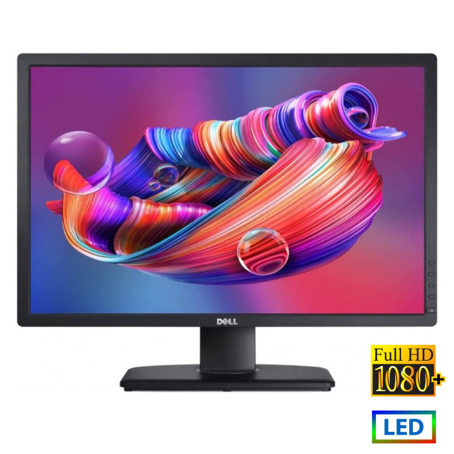 65339_1 Used Monitor U2412M LED/Dell/24”FHD/1920x1200/Wide/Black/Grade B/D-SUB & DVI-D & DP & USB Hub - Image 1