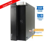 Dell Precision T3610 Tower Xeon E5-1620v2(4-Cores)/8GB DDR3/2TB/Nvidia 1GB/DVD/8P Grade A+ Workstati