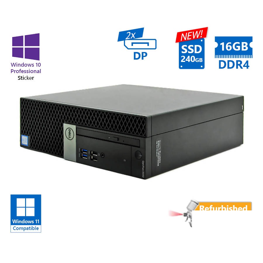 tmp-clean-0acf8e1f411b3e14da17a594c94a9993 Dell 5060 SFF i5-8400/16GB DDR4/240GB SSD New/No ODD/10P Grade A+ Refurbished PC - Image 1