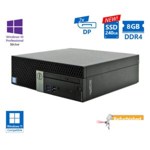 Dell 5060 SFF i5-8500/8GB DDR4/240GB SSD New/No ODD/10P Grade A+ Refurbished PC