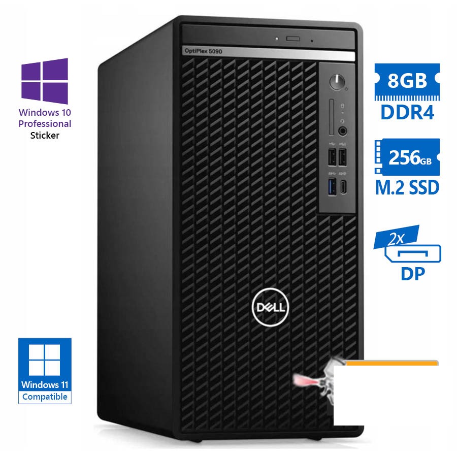 tmp-clean-93969da044dde98117cc31715a478a6c Dell 5090 Tower i5-10505/8GB DDR4/256GB M.2 SSD/No ODD/10P Grade A+ Refurbished PC - Image 1