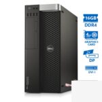 Dell Precision 5810 Tower Xeon E5-1607v3(4-Cores)/16GB DDR4/1TB/Nvidia 4GB/DVD/8P Grade A+ Workstati