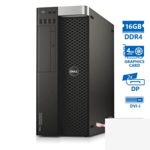 Dell Precision 5810 Tower Xeon E5-1607v3(4-Cores)/16GB DDR4/1TB/Nvidia 4GB/DVD/8P Grade A+ Workstati