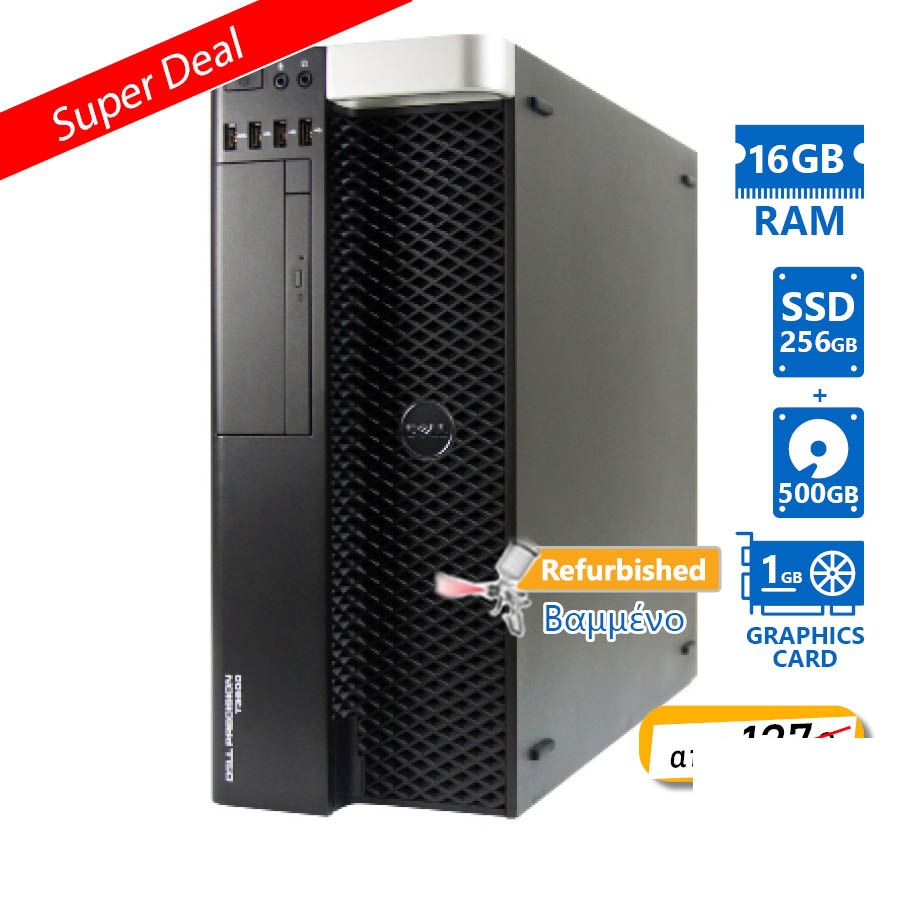 Dell Precision T3600 Tower Xeon E5-1620(4-Cores)/16GB DDR3/256GB SSD & 500GB/Nvidia 1GB/DNo ODD/7P G Dell Precision T3600 Tower Xeon E5-1620(4-Cores)/16GB DDR3/256GB SSD & 500GB/Nvidia 1GB/DNo ODD/7P G - Image 1