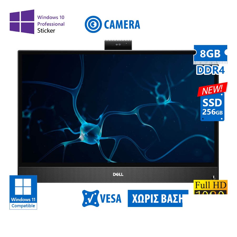 Dell OptiPlex 3280 AIO w/Monitor 21.5``FHD/i3-10305T/8GB DDR4/256GB SSD New/No Stand/No ODD/Webcam/1 Dell OptiPlex 3280 AIO w/Monitor 21.5``FHD/i3-10305T/8GB DDR4/256GB SSD New/No Stand/No ODD/Webcam/1 - Image 1