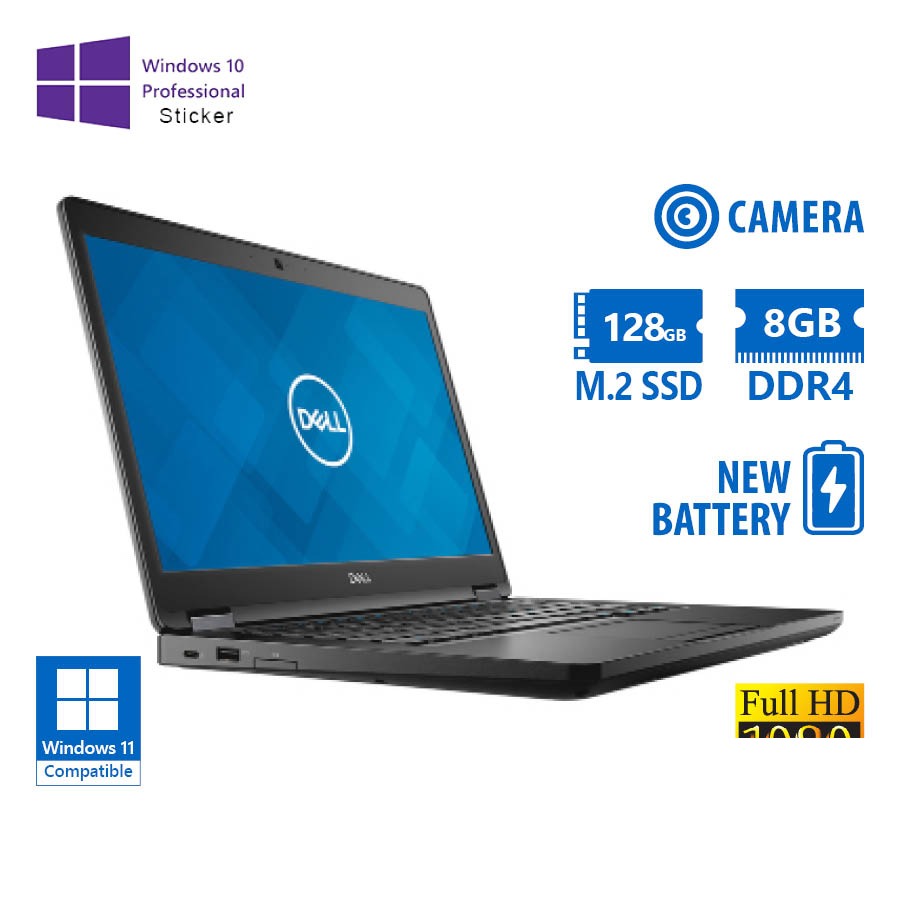 Dell (A-) Latitude 5490 i5-8250U/14``FHD/8GB DDR4/128GB M.2 SSD/No ODD/Camera/New Battery/10P Grade Dell (A-) Latitude 5490 i5-8250U/14``FHD/8GB DDR4/128GB M.2 SSD/No ODD/Camera/New Battery/10P Grade - Image 1