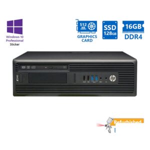 HP (B) Z240 SFF Xeon E3-1230v5/16GB DDR4/128GB SSD/Nvidia 512MB/No ODD/10P Grade B Workstation Refur