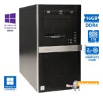 OEM Tower Xeon E-2124(4-Cores)/16GB DDR4/1TB M.2 SSD/Nvidia 2GB/DVD/10P Grade A+ Workstation Referbi