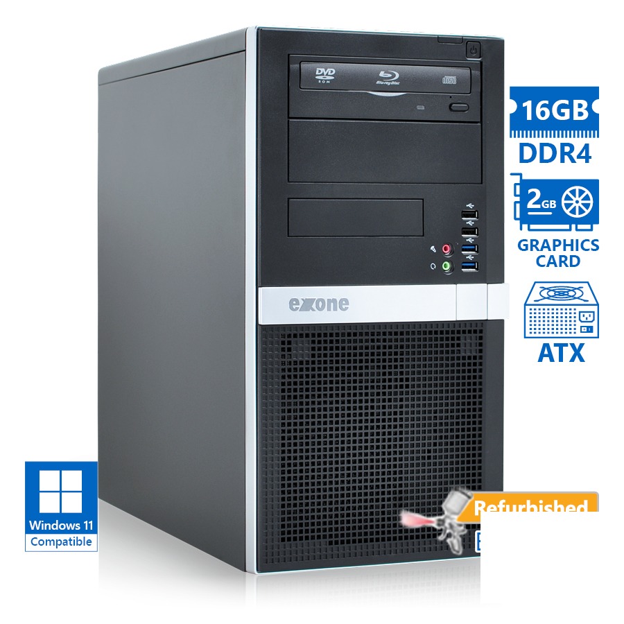OEM Extra Tower Xeon E-2124(4-Cores)/16GB DDR4/1TB/Nvidia 2GB/DVD/Grade A+ Workstation Refurbished P OEM Extra Tower Xeon E-2124(4-Cores)/16GB DDR4/1TB/Nvidia 2GB/DVD/Grade A+ Workstation Refurbished P - Image 1