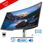 Used Monitor UltraSharp U3421WE Curved/Dell/34”UW-QHD 60Hz/3440x1440/Silver/Black/w/Speakers/DP & 2x