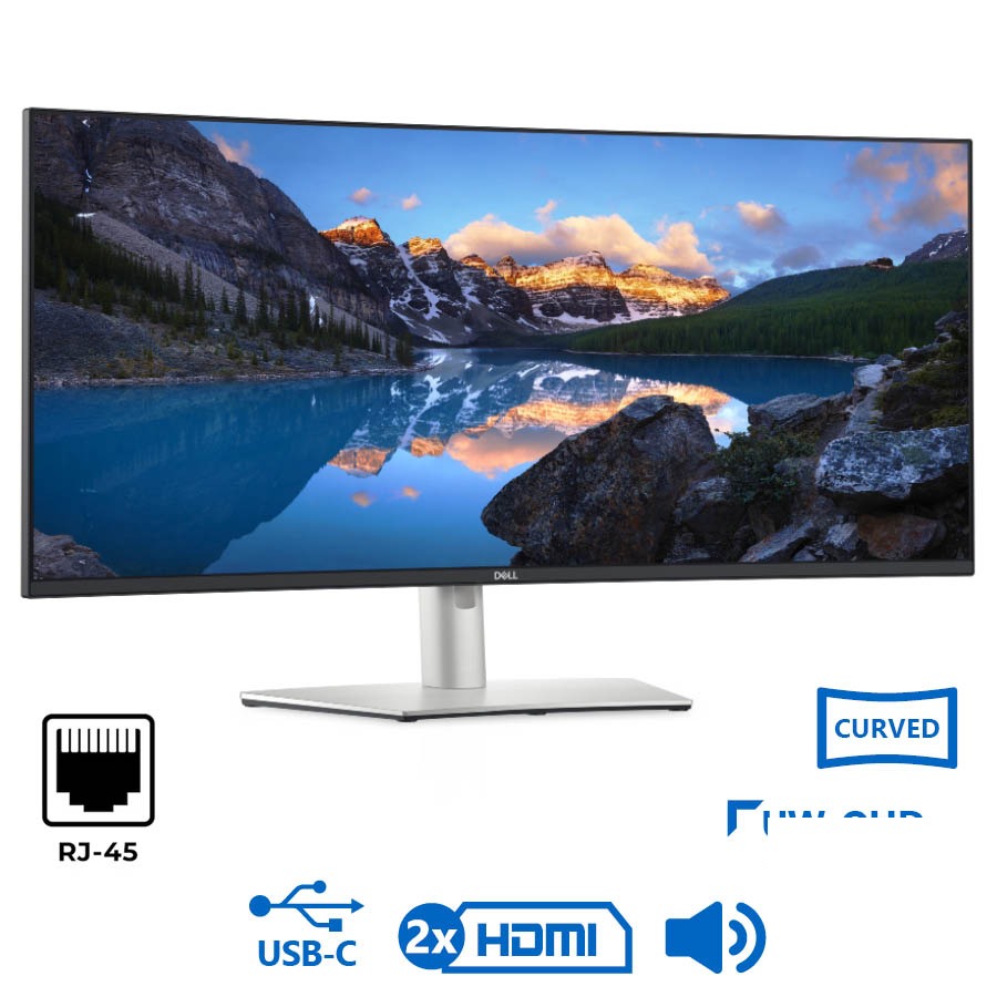 Used Monitor UltraSharp U3821DW Curved/Dell/38”UW-QHD/3840x1600/Silver/Black/w/Speakers/DP & 2xHDMI Used Monitor UltraSharp U3821DW Curved/Dell/38”UW-QHD/3840x1600/Silver/Black/w/Speakers/DP & 2xHDMI - Image 1