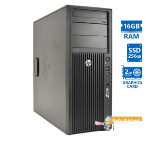 HP Z420 Tower Xeon E5-1650v2(6-Cores)/16GB DDR3/256GB SSD/Nvidia 2GB/DVD/7P Grade A+ Workstation Ref