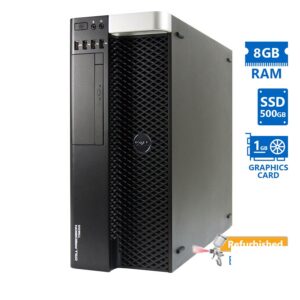 Dell Precision T3600 Tower Xeon E5-1603(4-Cores)/8GB DDR3/500GB SSD/Nvidia 1GB/DVD/7P Grade A+ Works